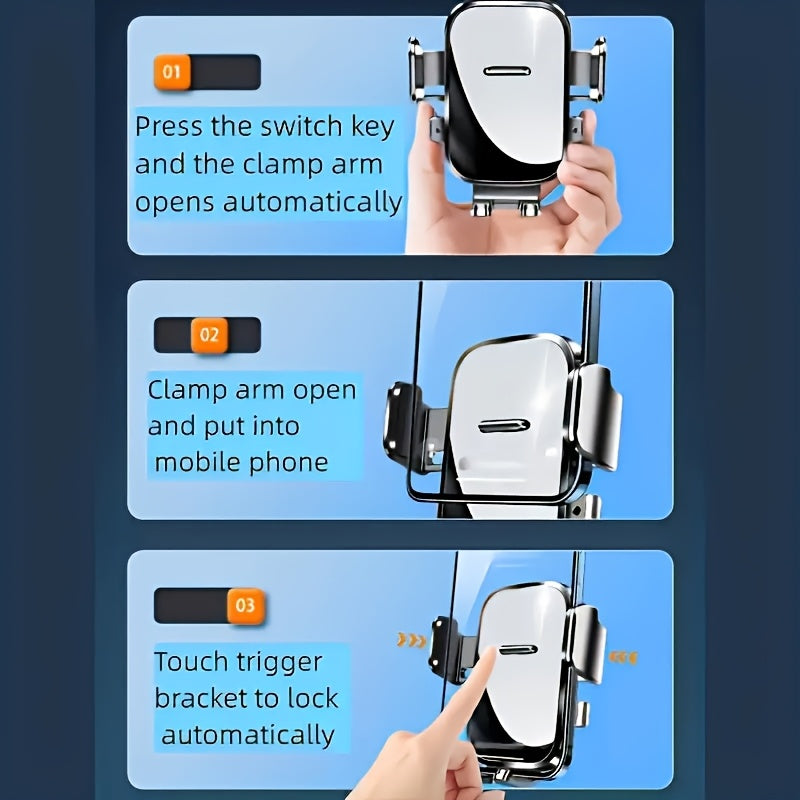 Car Phone Holder Suction Cup Mount – Universal Dashboard Stand | Adjustable Portrait & Landscape for All Smartphones