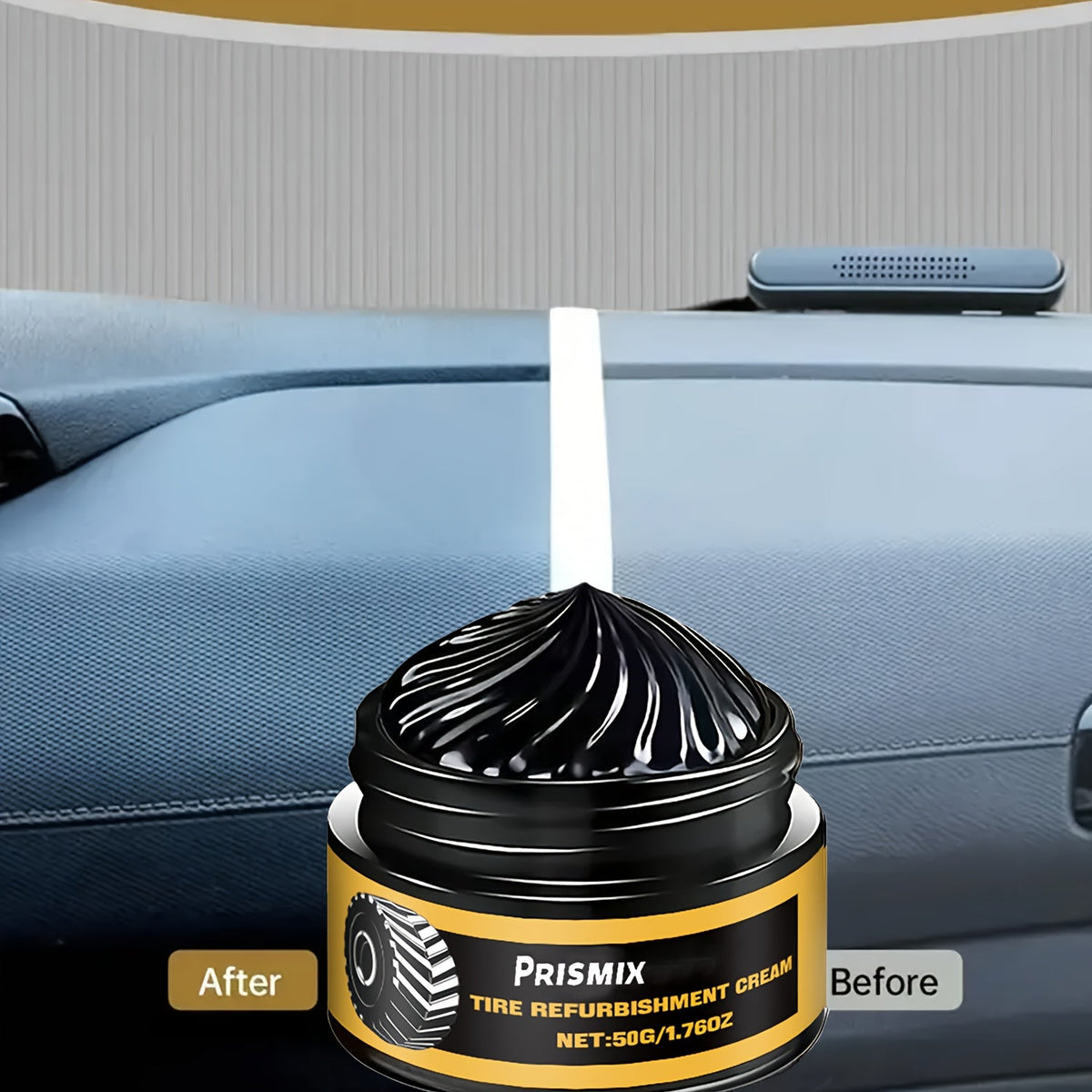 Tire Polishing & Retreading Paste 2-Pack 50g – Beeswax Formula for Lasting Shine, Rust Removal & Black Trim Restoration with Sponge