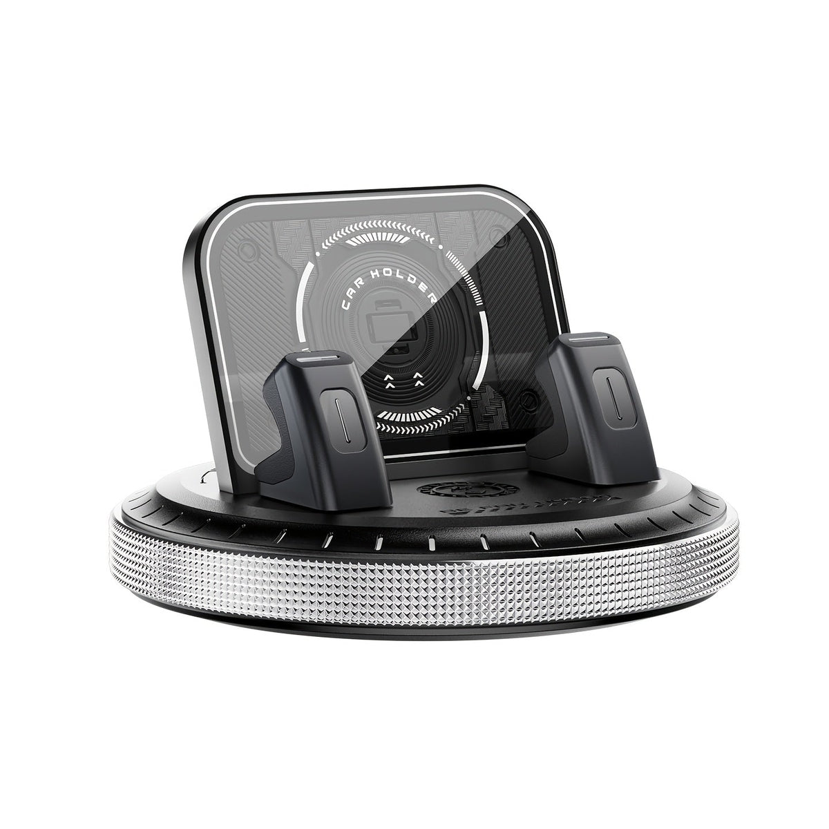 NOHON Car Phone Holder Dashboard Suction Cup Mount, 360° Rotation Silicone Anti-Slip Pad, Universal Phone Stand for iPhone 17 16 15 and All Smartphones
