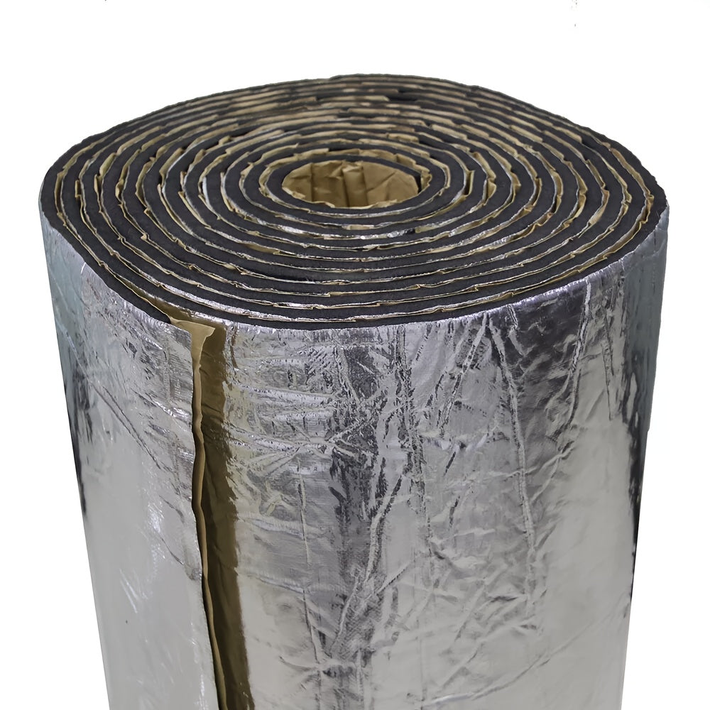 Car Hood Sound Deadener Heat Shield Mat 40"x40" (100x100cm), 5mm Self-Adhesive Engine Noise Insulation Foam with Aluminum Foil Thermal Barrier for Auto Engine Compartment