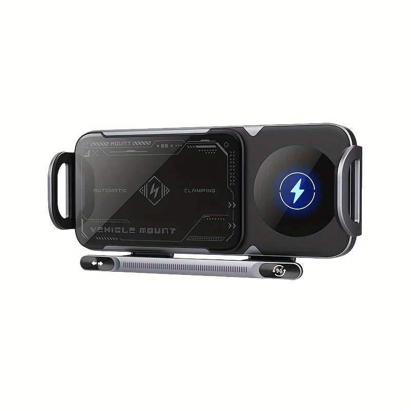 Wireless Charging Car Mount 15W – Air Vent Phone Holder | 90° Rotation, One-Button Release | Fits Folding Screen, iPhone, Samsung & All Smartphones