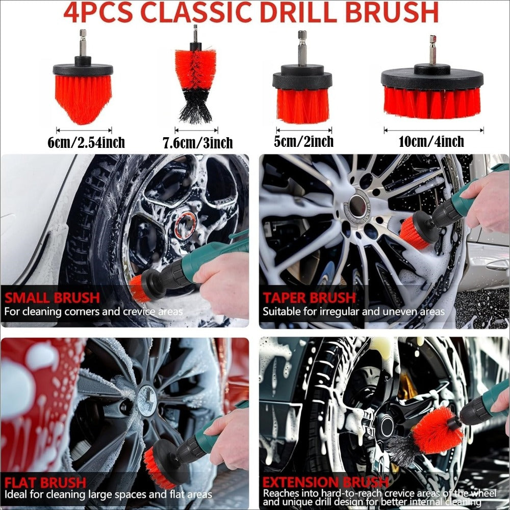 Car Detailing Brush Set – 18 or 35 Piece | Interior, Exterior & Wheel Cleaning Kit with Windshield Tool | Professional Car Care Brushes