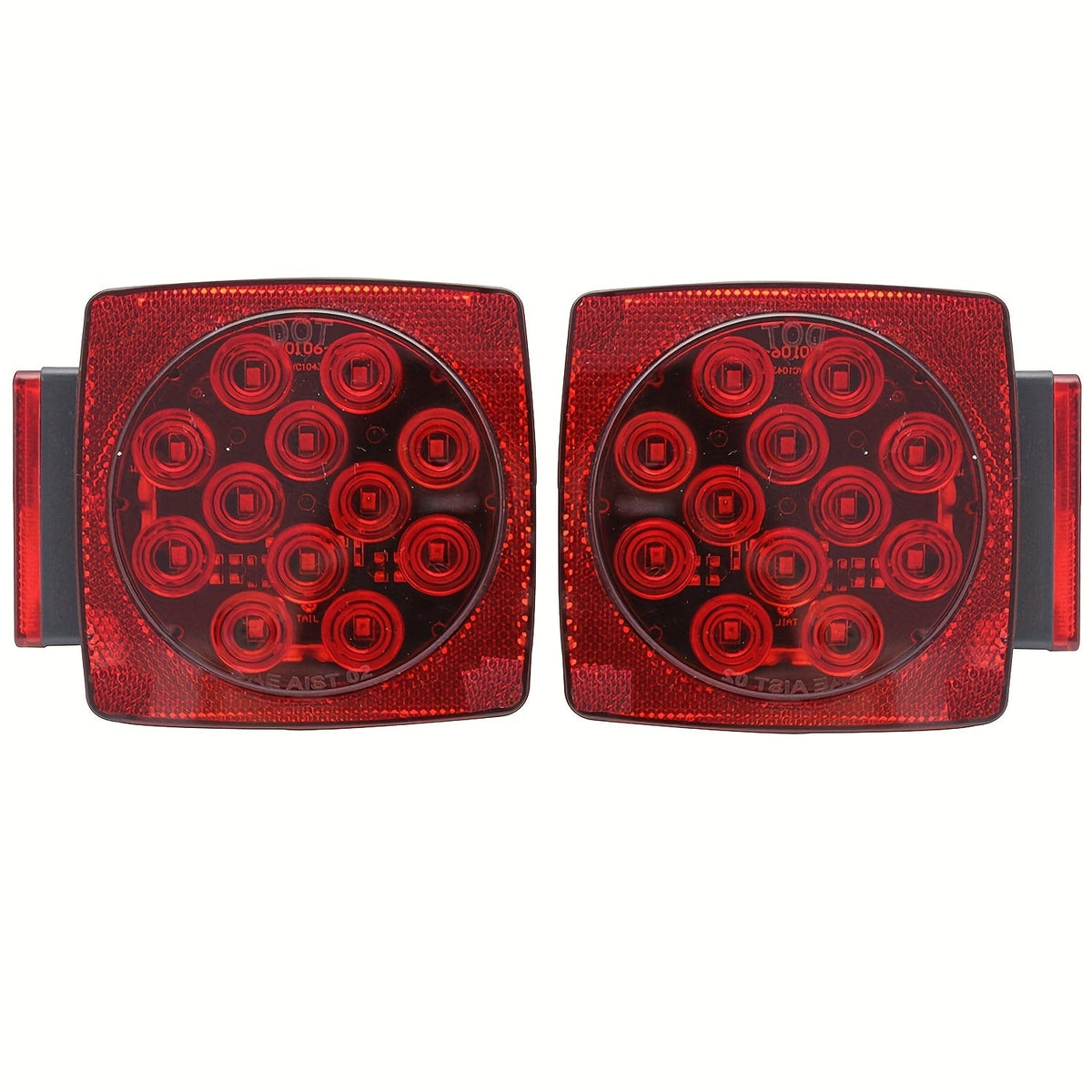 12V LED Trailer Tail Lights – Square Stop, Turn Signal, Brake & License Plate Light Kit for Trailers Under 80", Boat, RV, Camper & Utility Trailer