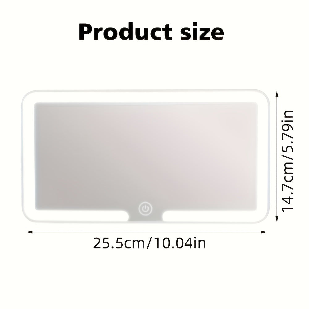 Car Sun Visor Makeup Mirror LED – USB-Powered Vanity Mirror with 3 Light Modes, Universal Fit for Cars Trucks SUVs, Gift for Women Drivers