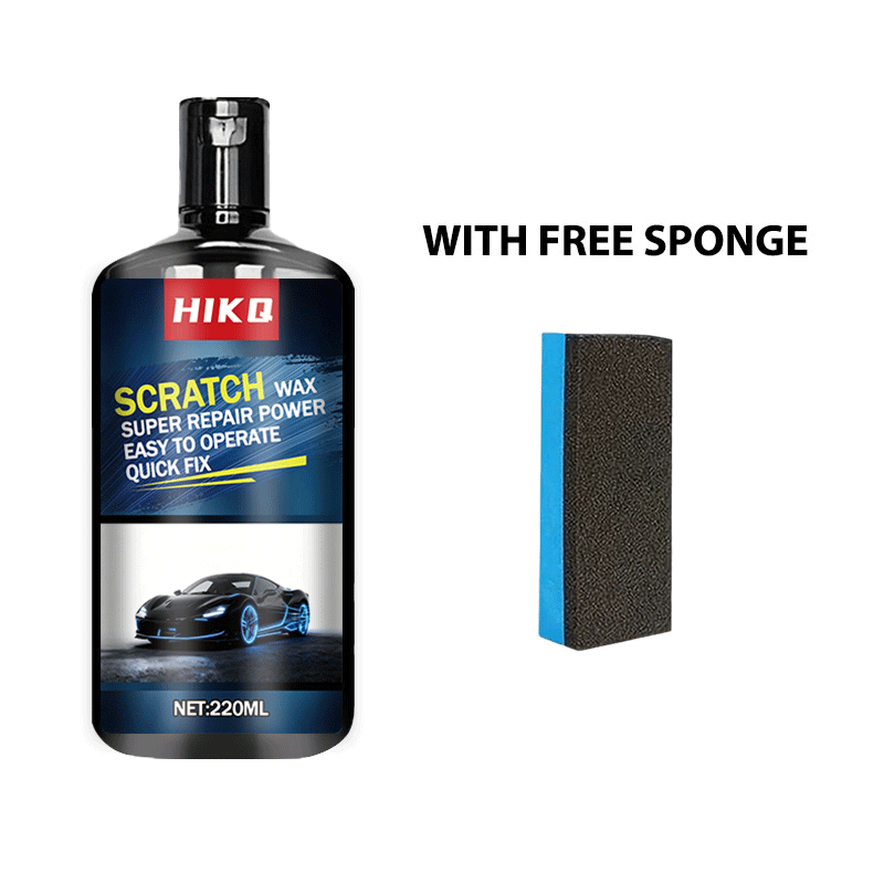 Scratch Repair Wax 7.44oz – Fast-Acting Multi-Surface Scratch Remover for Cars, Motorcycles & Furniture with Sponge Applicator