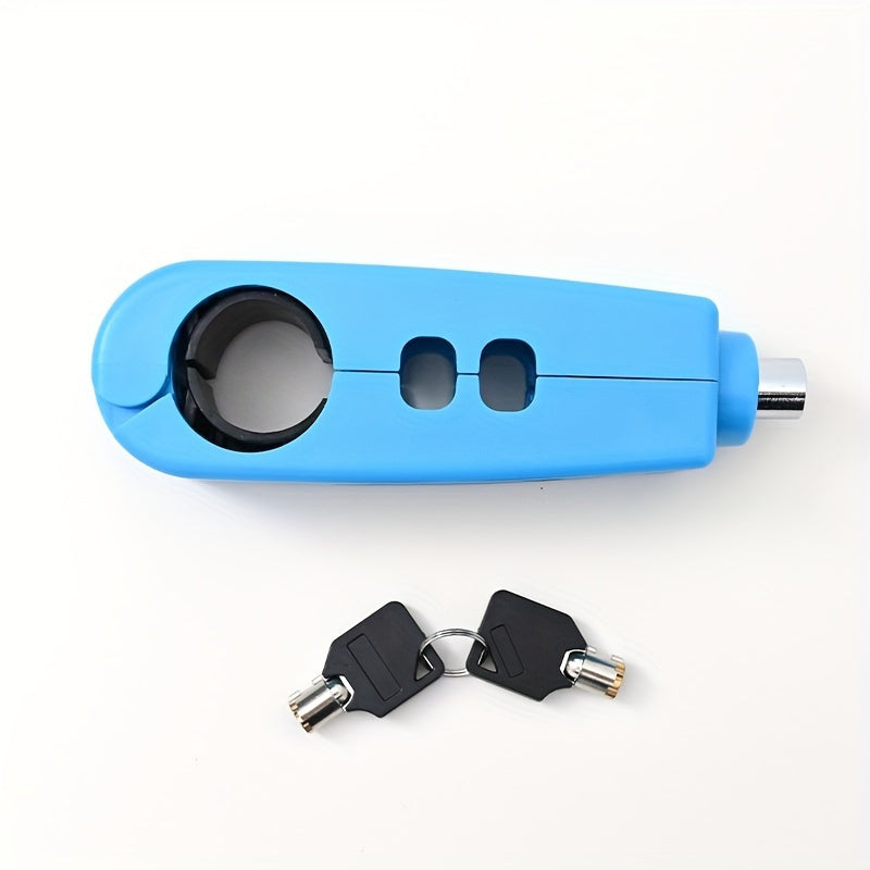 Motorcycle Handlebar Lock Anti-Theft Heavy Duty ABS Portable Security Lock with Reflective Strips for Scooter E-Bike Bicycle Universal Fit