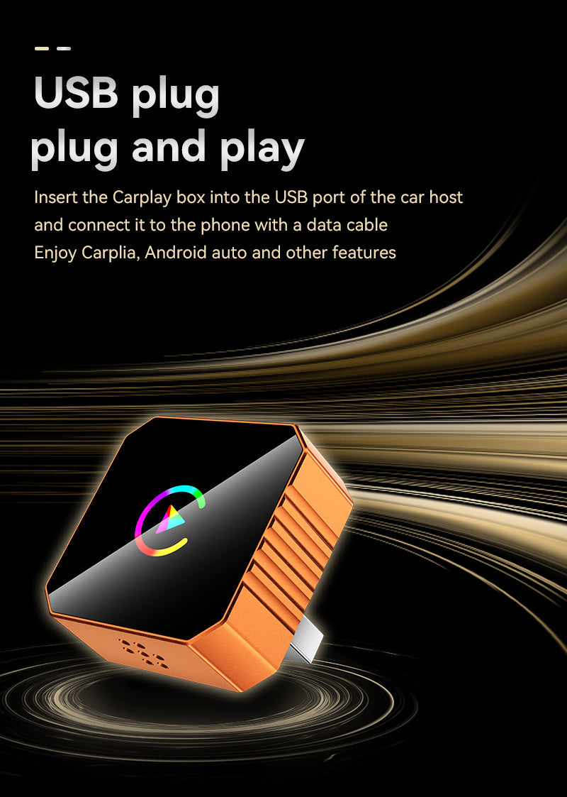 Wireless CarPlay USB Dongle – Compact Plug-In Adapter for Hands-Free Smartphone Connectivity, No Battery, Compatible with Wired CarPlay & Android Auto