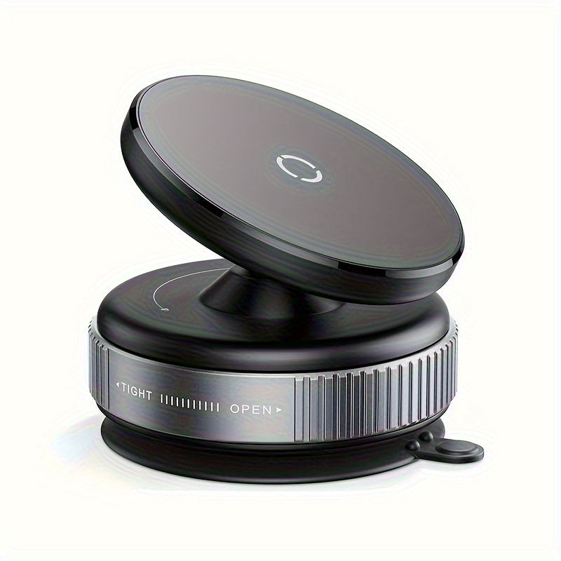 Vacuum Magnetic Phone Holder 360° Adjustable, Upgraded Alloy Suction Cup Mount for Car Dashboard, Gym Mirror & Smooth Surfaces, Universal Smartphone Fit