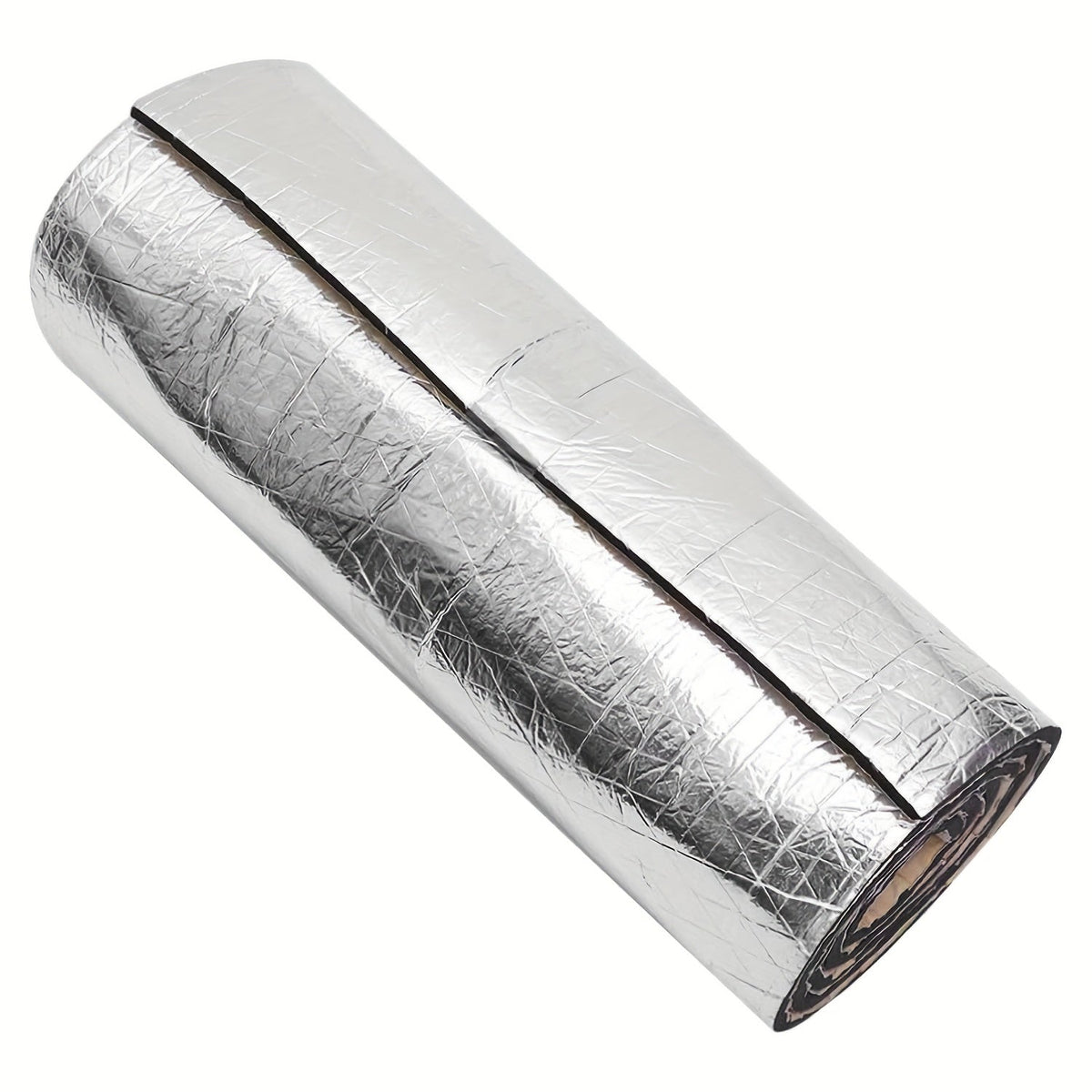 Automotive Aluminum Heat & Sound Insulation Mat 10mm, 315"x16" Roll, Black with Grey Backing, Thermal Noise Barrier for Car Door Floor Hood