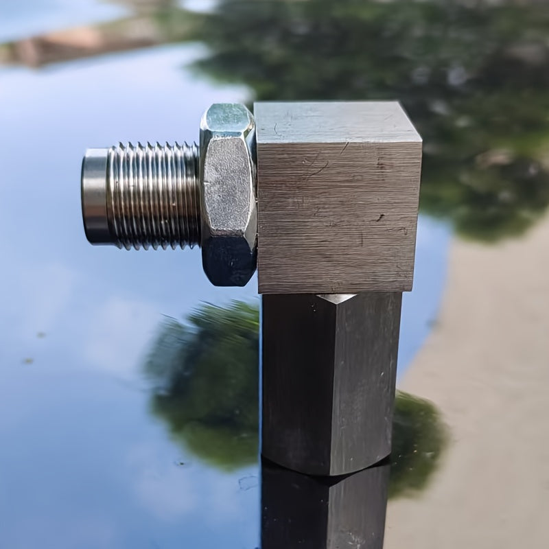 O2 Oxygen Sensor Spacer Adapter M18x1.5 Stainless Steel, 90° & 135° Angled Connector, Universal 3-Way Expansion, Catalytic Converter CEL Fix for Closed-Loop Systems