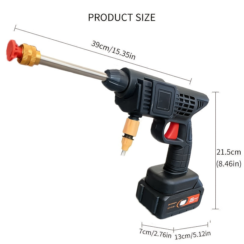 Cordless Portable Pressure Washer, Battery-Powered 18650 Lithium, ≤36V Rechargeable, for Car Wash Garden Watering Floor Cleaning — 1 or 2 Batteries