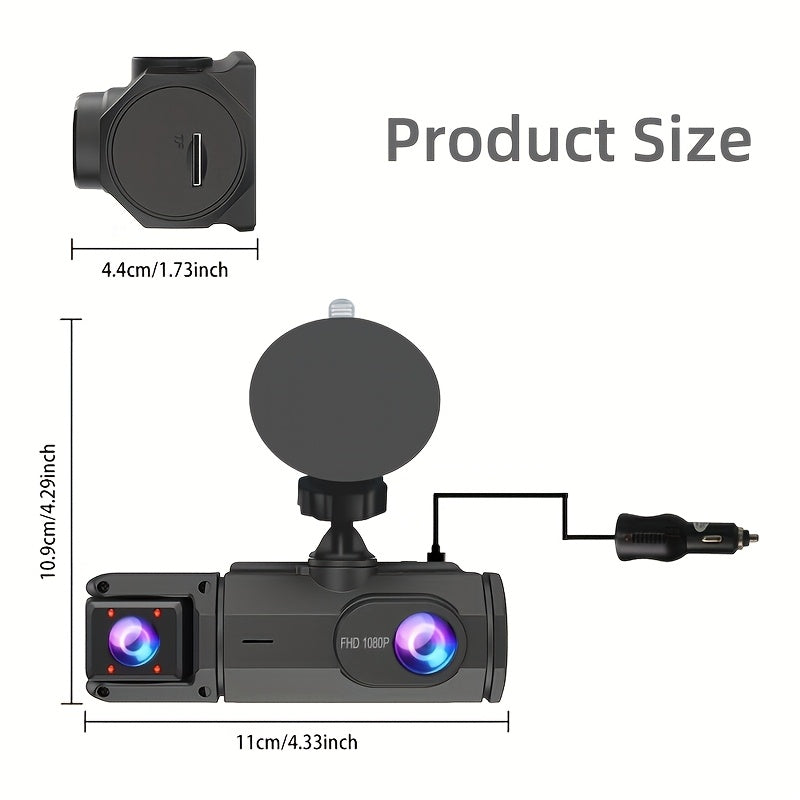 Dual Dash Cam Front and Interior Camera 1080P, 170° Wide Angle Night Vision Loop Recording G-Sensor, Car DVR for Rideshare Uber Lyft Taxi Drivers