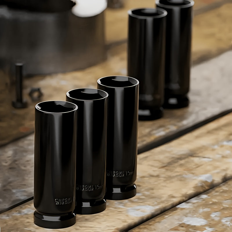 1/2 Inch Drive Deep Impact Socket Set – Chrome-Molybdenum Steel, Works with Electric & Pneumatic Drills, Tire Removal & Auto Repair, Storage Case Included (Black / Upgrade Green)