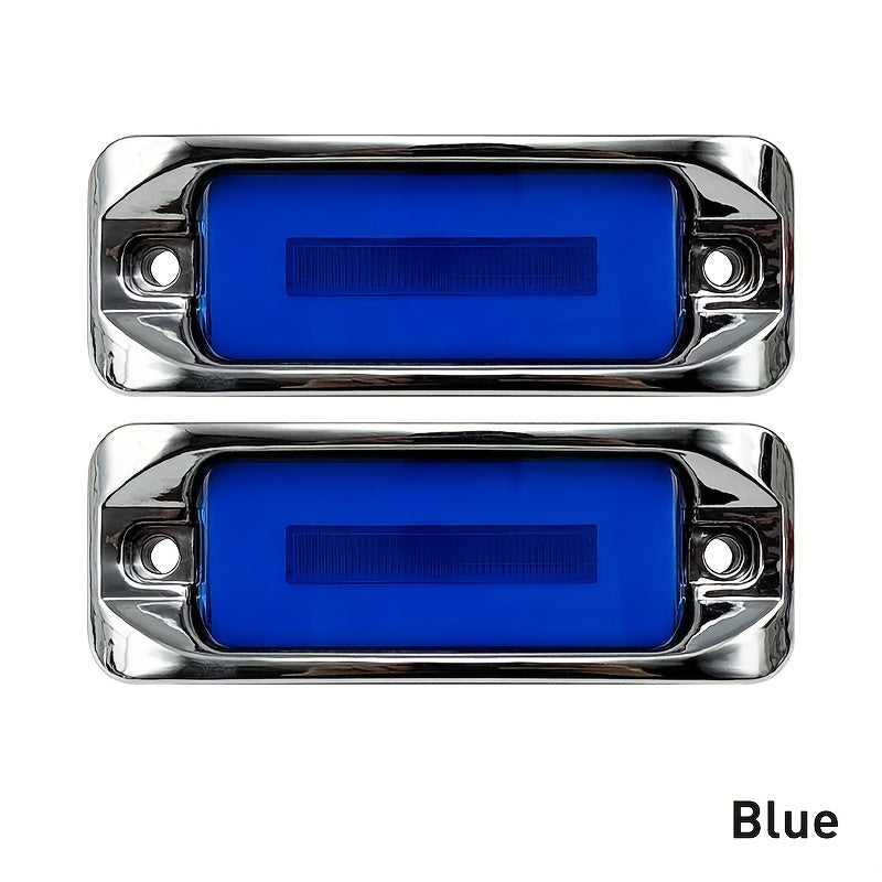 LED Car Side Strobe Warning Lights – 2pcs, High/Low Brightness + Strobe Mode, Truck Side Signal Decorative Flashing Light for Night Driving (5 Colors)