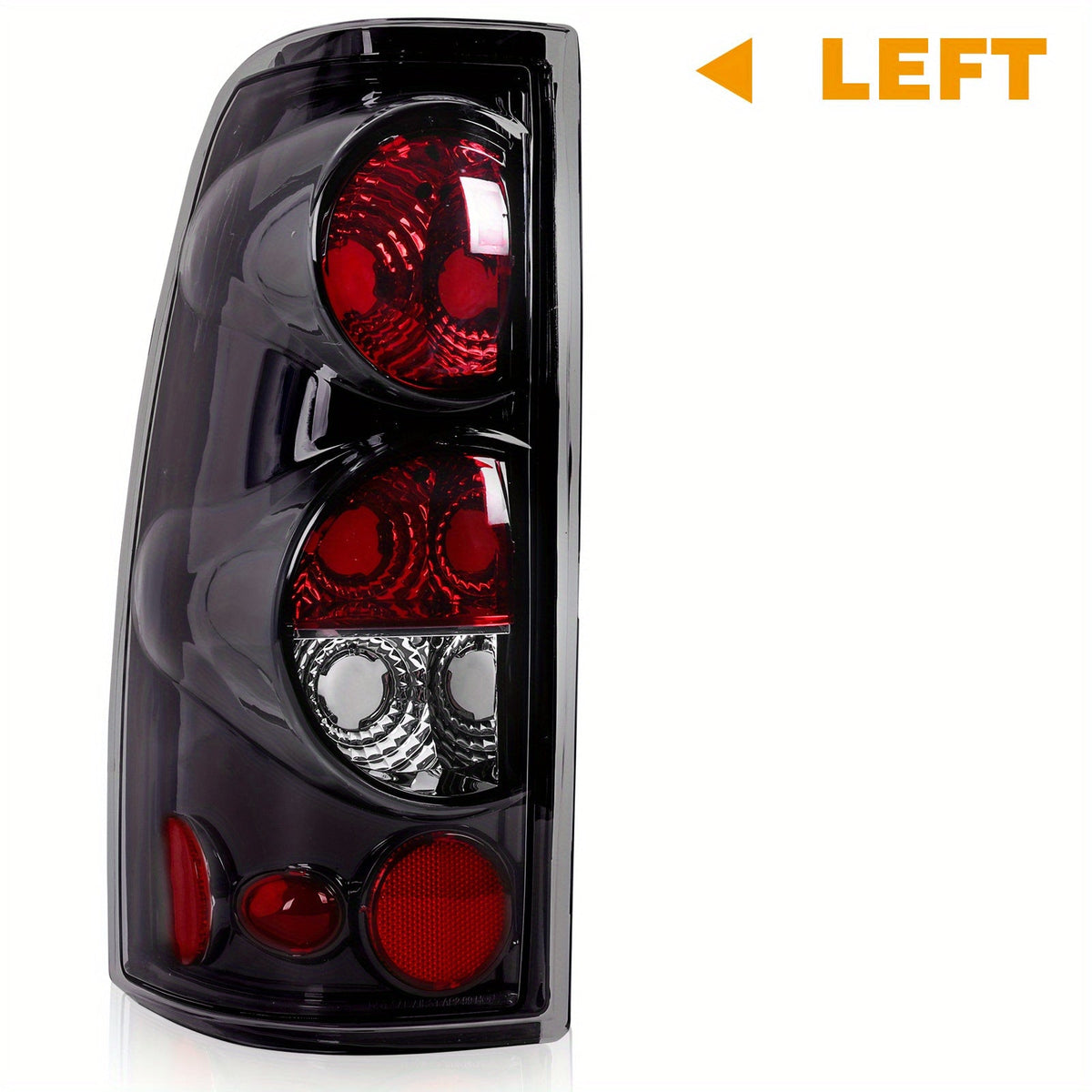 Tail Lights for Chevy Silverado 1500 2500 3500 1999-2006 & GMC Sierra 1999-2003, Direct Replacement Pair, Black Housing Red Lens / Smoked Gray, Polycarbonate Lens