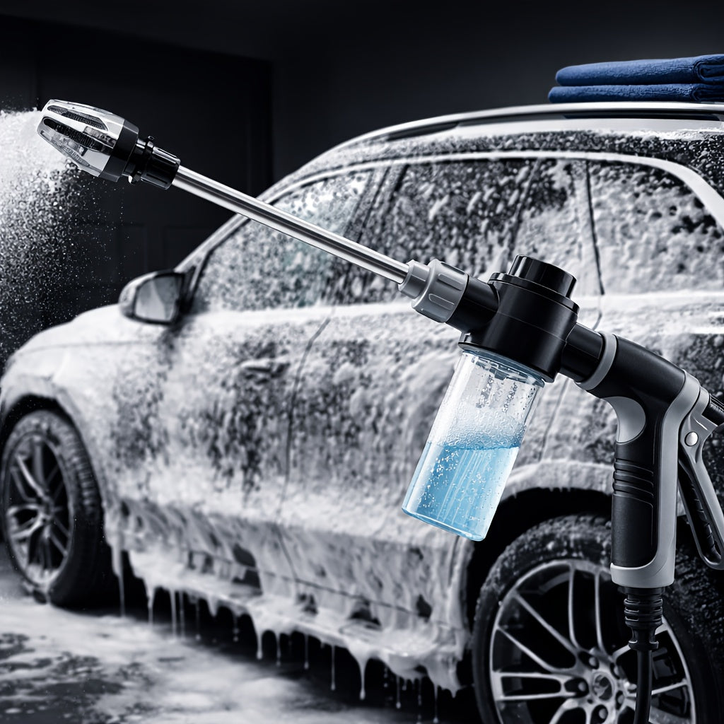 High Pressure Car Wash Gun with Adjustable Nozzle, Heavy-Duty Plastic Spray Gun for Car & Motorcycle Washing, Compatible with Standard Garden Hoses