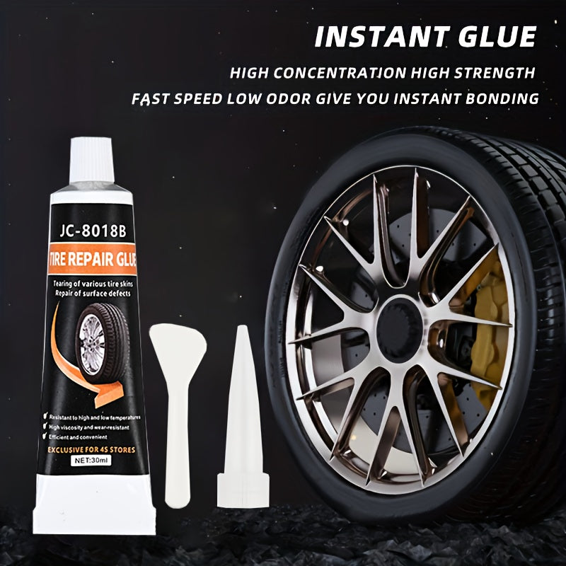 Tire Repair Adhesive Gel – Sidewall Rubber Glue Kit with Scraper & Tip | Car, Motorcycle, Bike, Truck & Tractor | 30ml / 50ml