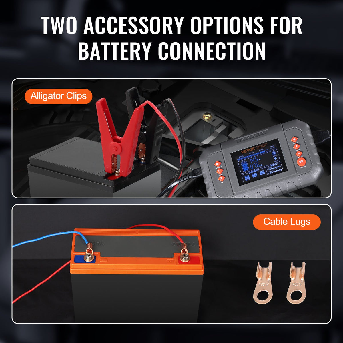 Smart Battery Charger 35 Amp Lithium LiFePO4 Lead-Acid AGM GEL SLA – 6/12/24V LCD Display Trickle Maintainer Desulfator | Car Truck Boat Motorcycle