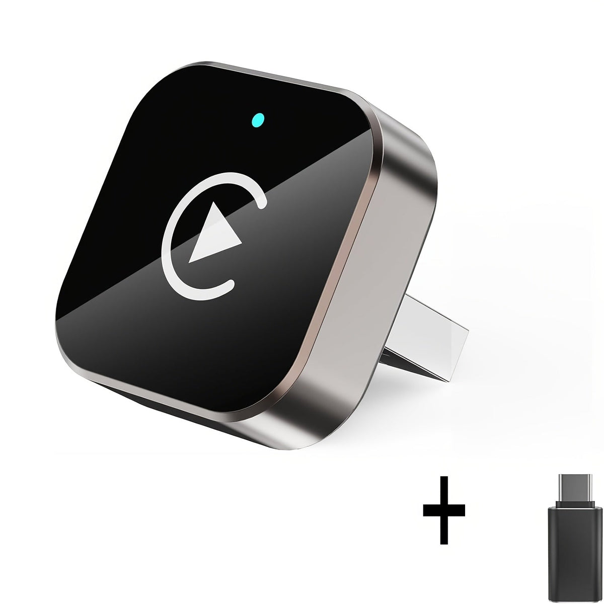 Wireless CarPlay Adapter 2-in-1 – Wired to Wireless CarPlay & Android Auto, Mini USB + Type-C, Fast Stable Connection | iOS 10+ & Android 11+
