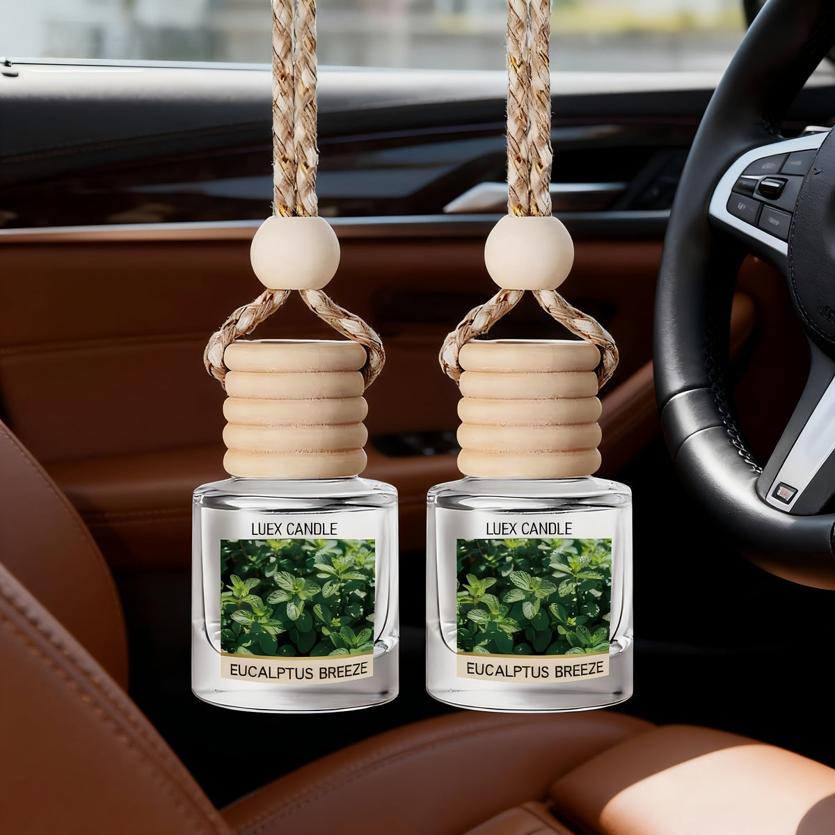 Car Air Freshener Diffuser Set of 2 – Long Lasting Scented Oil Vent Clip for Car, 45+ Day Fragrance, 10 Scents Available