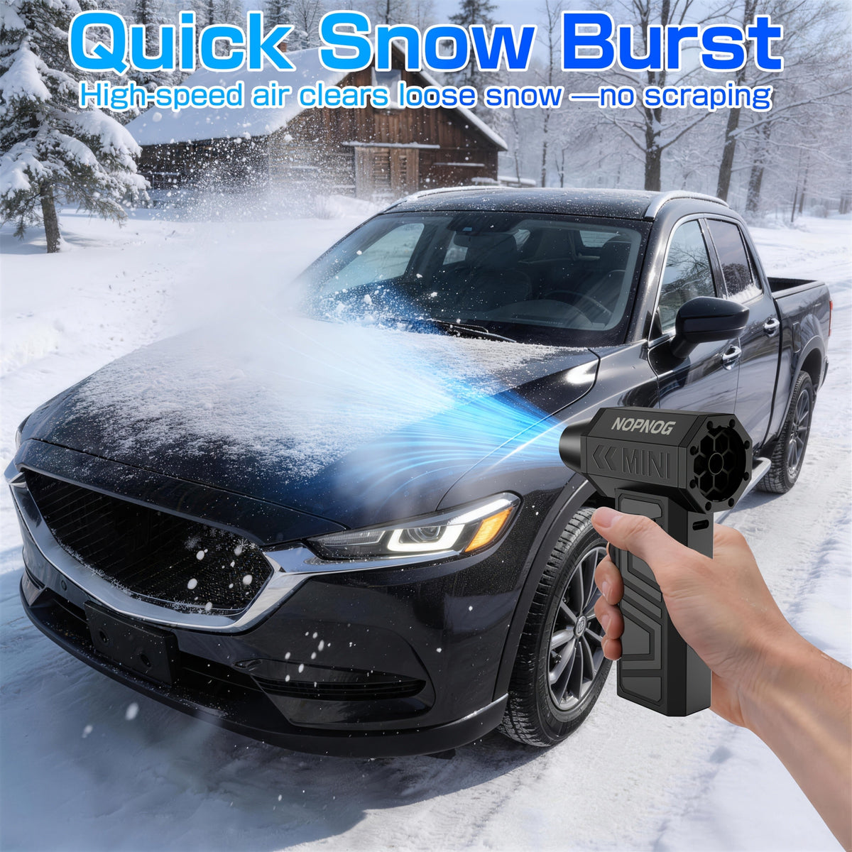 Electric Air Duster Turbo Blower 130,000 RPM – Wireless Rechargeable, 4-Speed Jet Fan for Computer Cleaning, Car Detailing & Snow Blowing