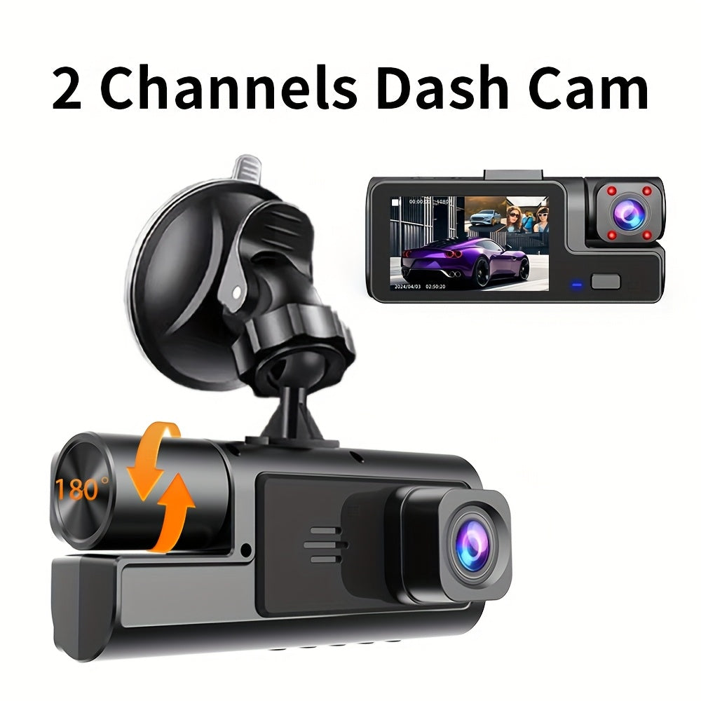 Dash Cam 1080P WiFi Dual Channel – 170° Wide Angle, Super Night Vision, Loop Recording, G-Sensor & Smartphone Remote Access