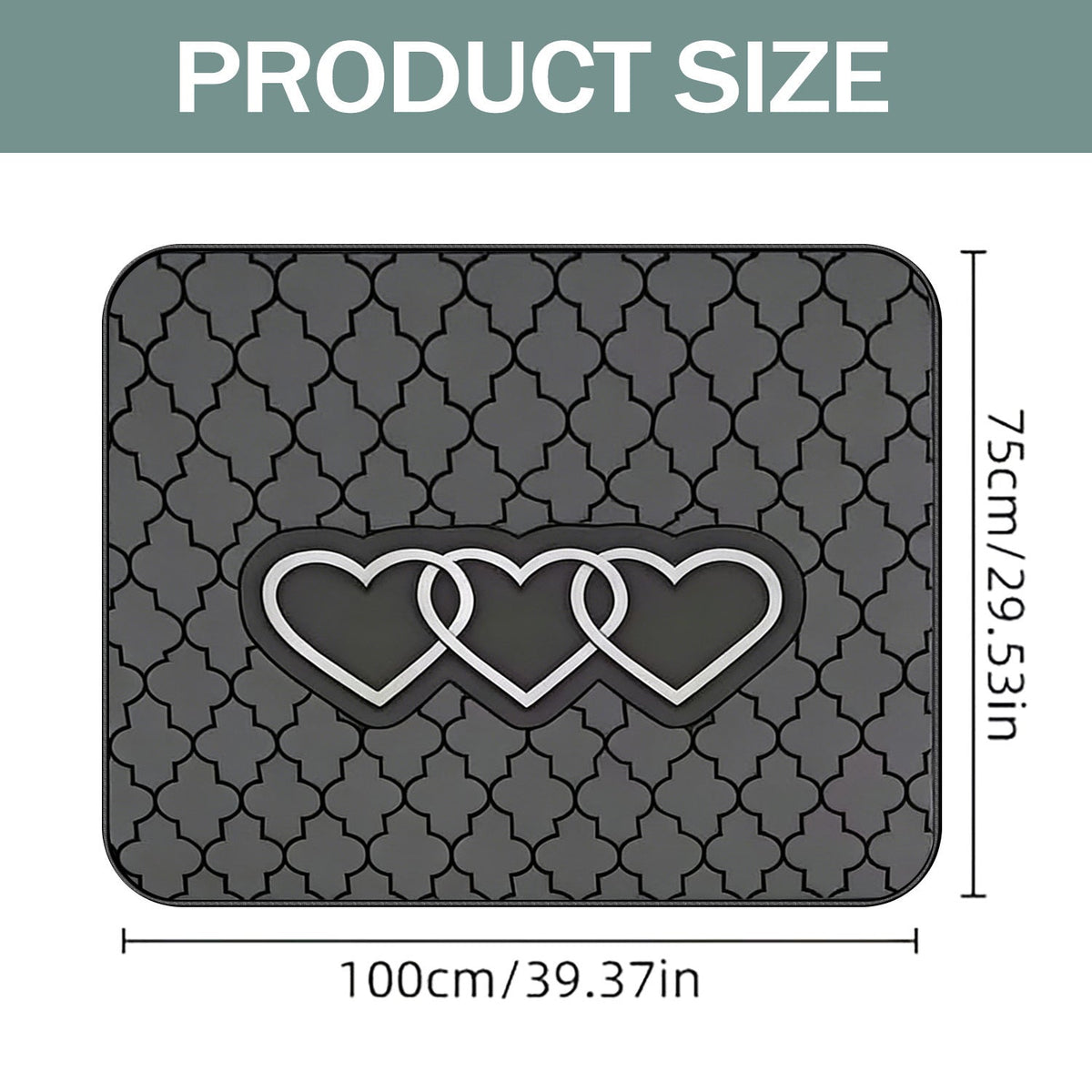 Car Trunk Mat Cargo Liner – Waterproof Non-Slip Durable Floor Mat with Distinctive Patterns, Protects Against Dirt Spills & Scratches, Universal Fit