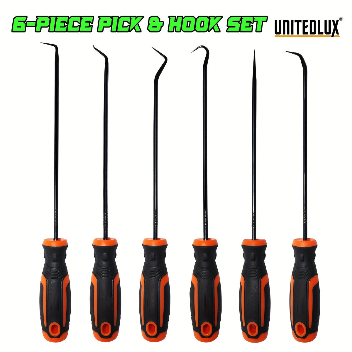 Hook and Pick Tool Set 6PCS, Oil Seal O-Ring Gasket Puller Kit for Car & Bicycle Maintenance, Precision Pick Tools for Seals Clips and Retaining Rings