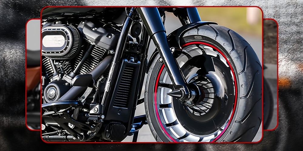 Harley Front Axle Nut Covers CNC Spike Caps 3.6" – Bolt-On Pair for Touring Street Glide Road King Electra Glide Tri Glide 2008+ | Black & Silver