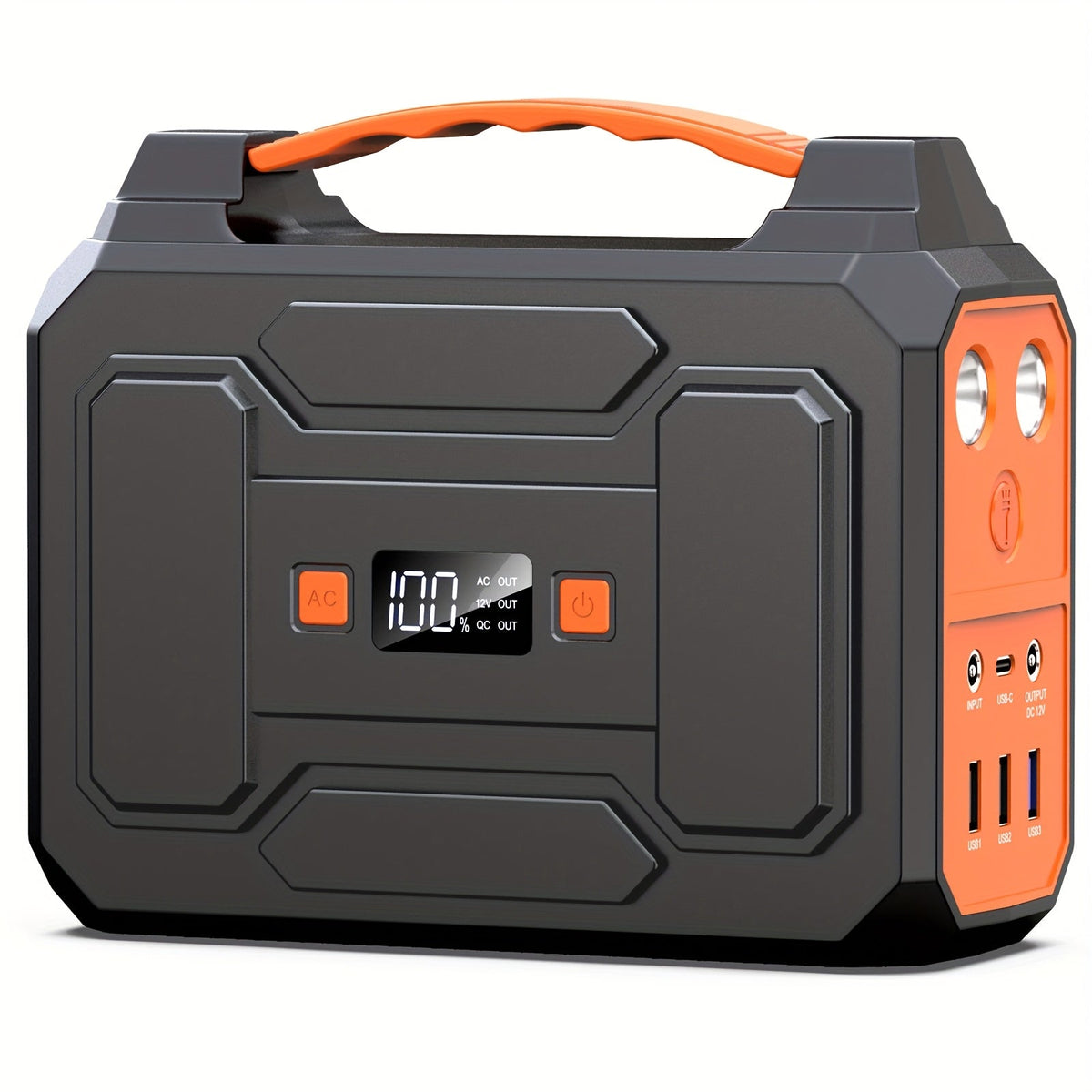 Portable Power Station 146Wh / 300W Solar Generator | AC Outlet, DC, USB & QC 3.0 Ports, LED Light, LiFePO4 Battery for Camping, CPAP, Emergency & Off-Grid – Solar Panel Optional