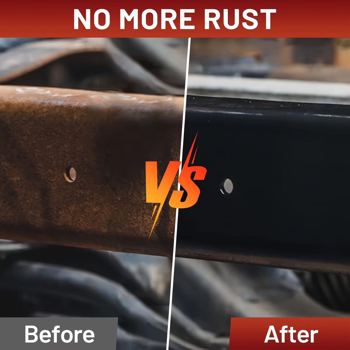 Rust Converter & Preventive Coating 35oz – Permanent Rust Remover, Anti-Rust Reformer for Automotive Metal Frames, Non-Porous Black Metallic Barrier