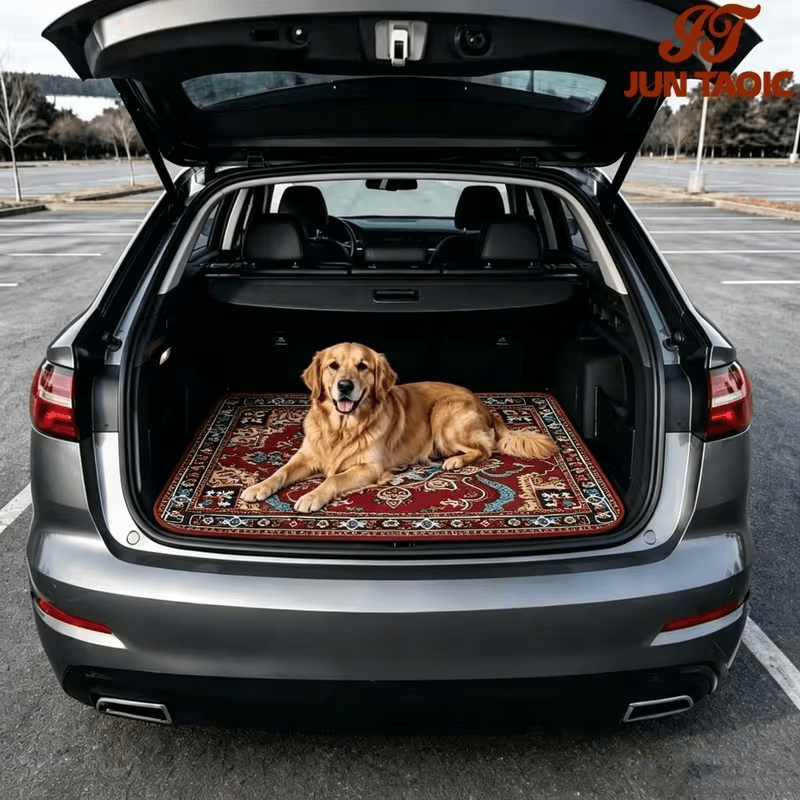 Car Trunk Mat Cargo Liner – Waterproof Non-Slip Durable Floor Mat with Distinctive Patterns, Protects Against Dirt Spills & Scratches, Universal Fit