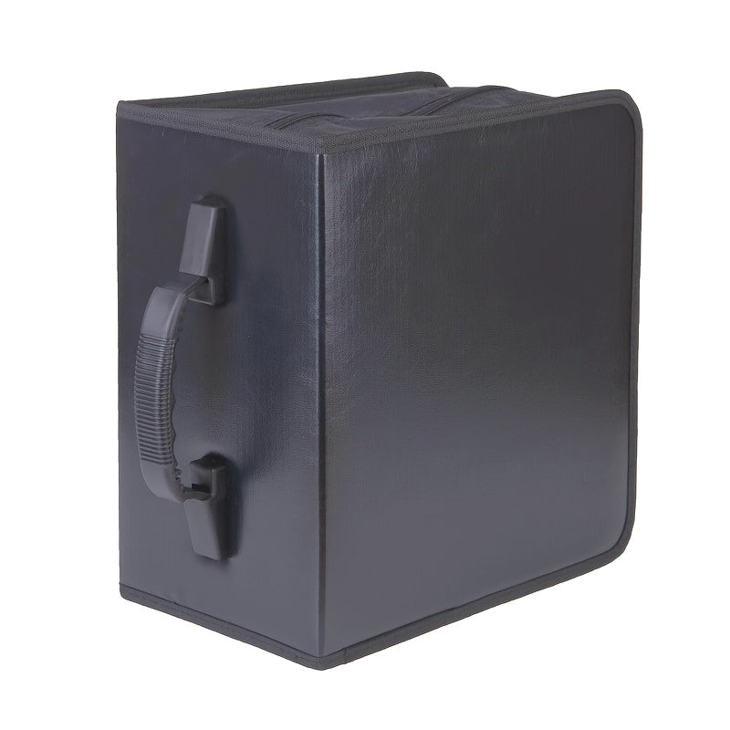 520-Slot CD DVD Holder Case PU Faux Leather – Large Capacity Disc Storage Bag with Zipper & Handle, Dust & Scratch Protection for Music, Movies & Games