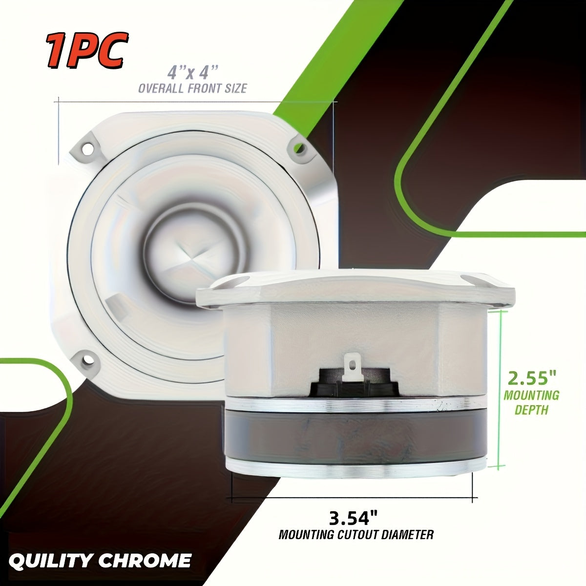 Car Tweeters 600W Bullet Super Tweeter, 4 Inch Aluminum Frame Chrome Dome Tweeters for Car Audio, 6 Ohm High-Frequency Component Speakers for Stereo Sound System Upgrade
