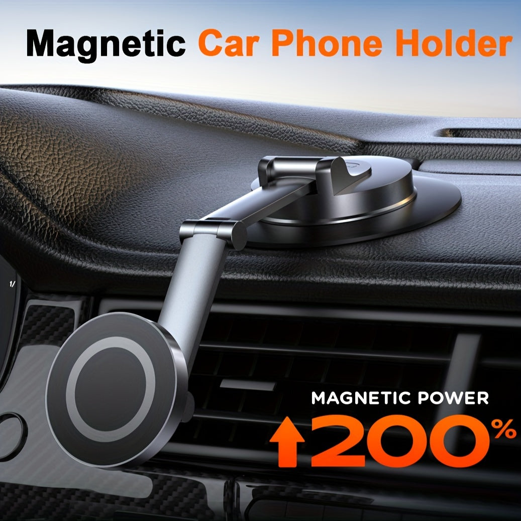 Magnetic Car Phone Mount – 360° Rotatable Dashboard Holder for iPhone & Smartphones | Strong Magnet Grip
