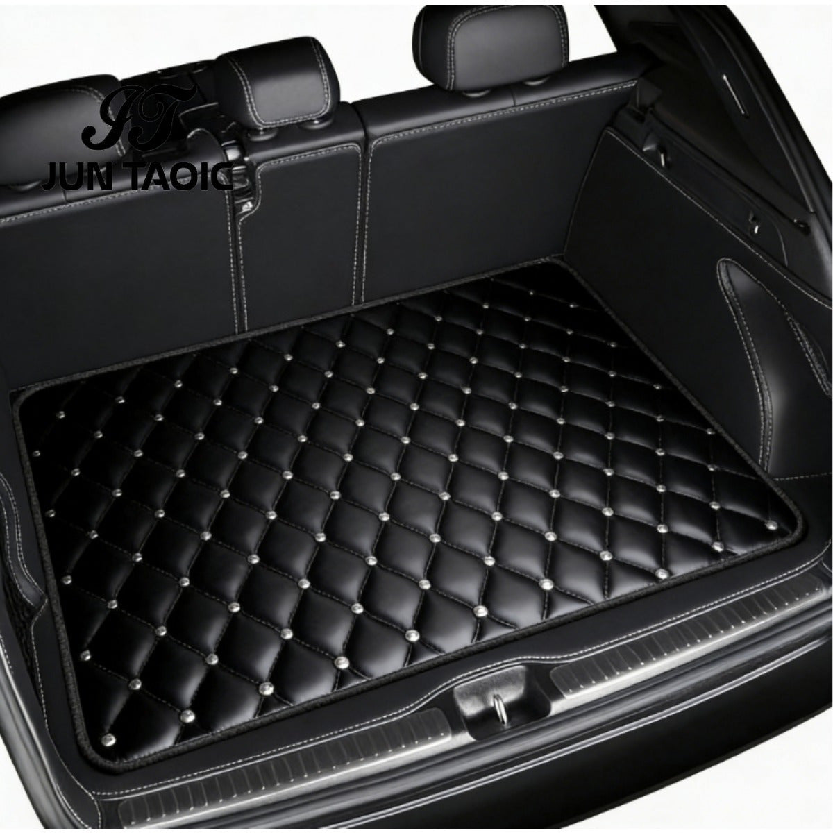Car Trunk Mat Cargo Liner – Waterproof Non-Slip Durable Floor Mat with Distinctive Patterns, Protects Against Dirt Spills & Scratches, Universal Fit