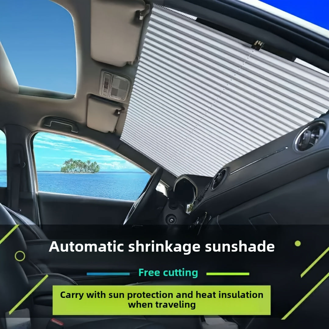 Retractable Car Sun Visor – Auto Windshield Sunshade with UV Protection & Thermal Insulation, Easy Install