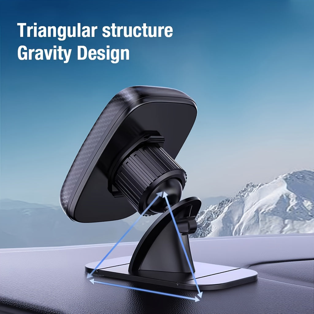 VUXS Magnetic Phone Holder Dashboard – Rotatable Strong Magnet Mount for iPhone & Samsung, 4 Metal Plates & 4 Reinforced Magnets