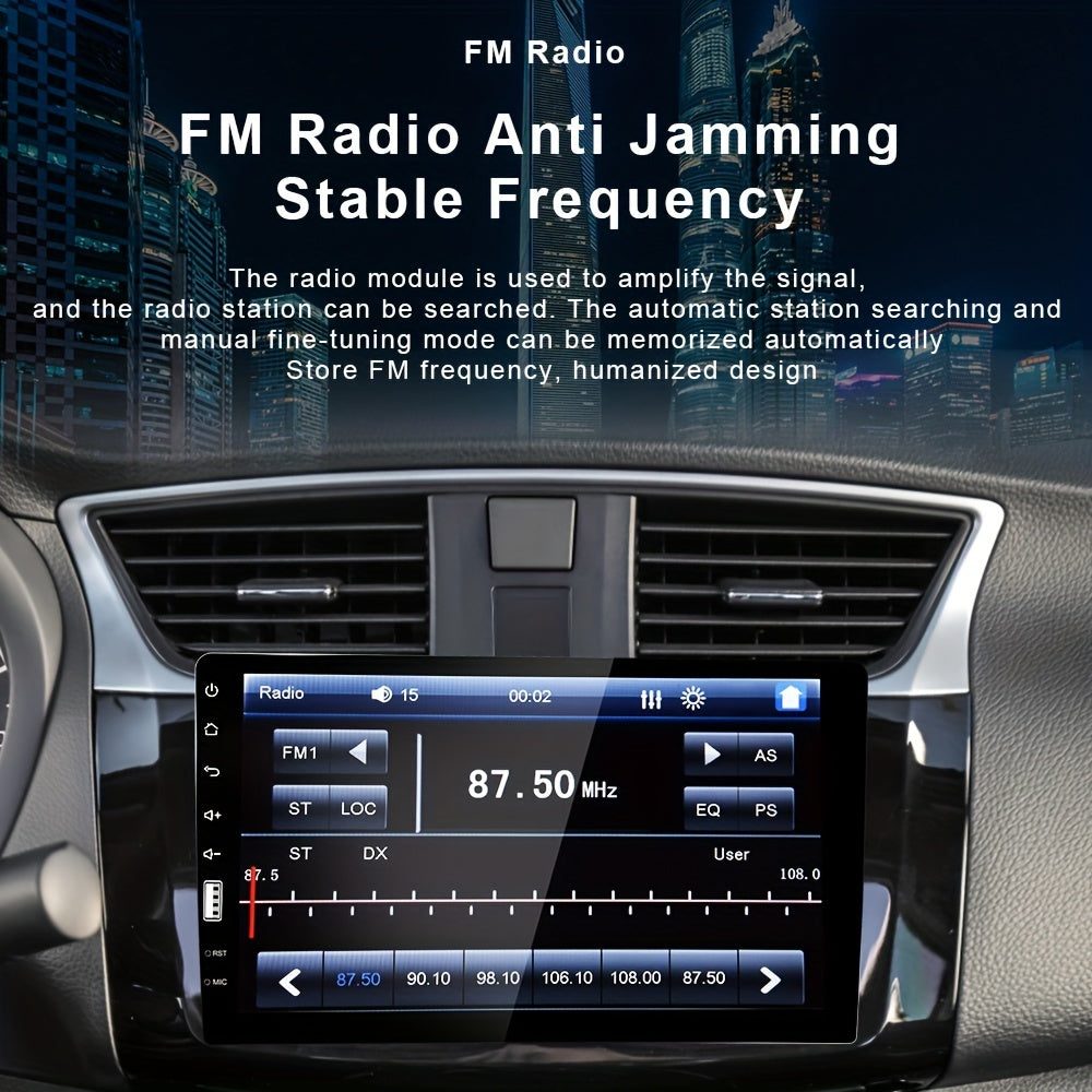 Hikity 1 DIN Car Stereo 9-Inch HD Touch Screen, MP5 Player, USB TF Card, Universal Autoradio Multimedia — Optional Rear View Camera
