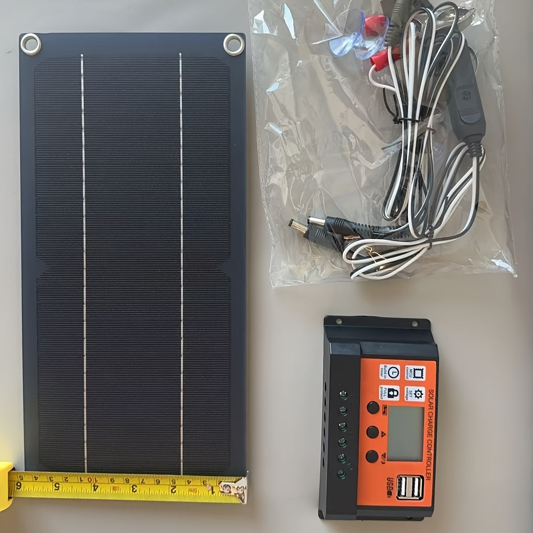 18V Portable Solar Charging Kit with 100A Smart Controller, Off-Grid Solar Panel Charger for Camping RV Caravan Fishing Travel, Outdoor Power Solution, Battery Not Included