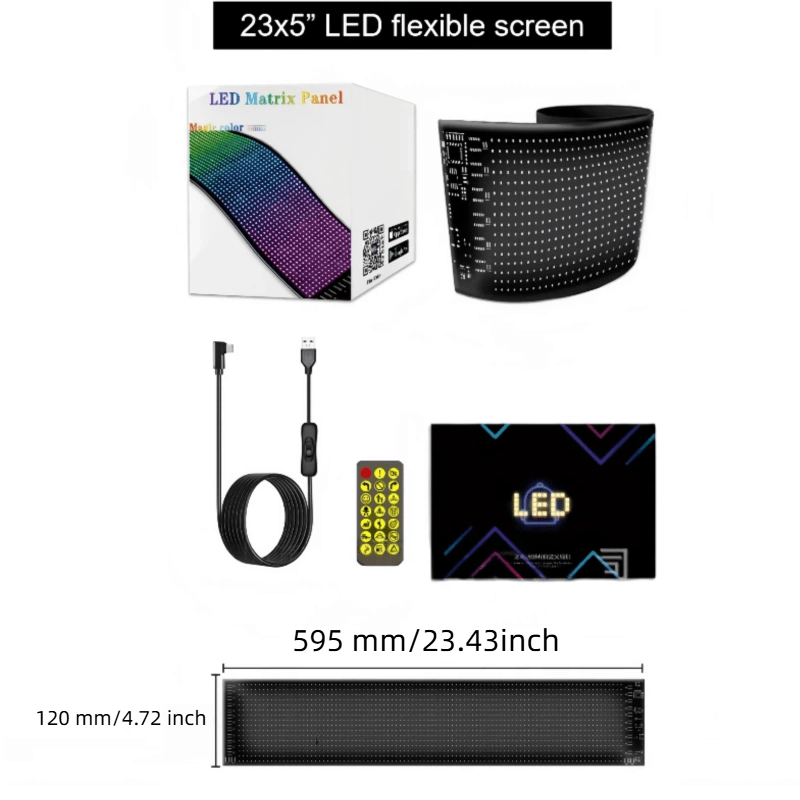 Programmable LED Car Sign Flexible Matrix Panel | App & Remote Control USB Powered Devil Eye Lights for Car Window Decoration