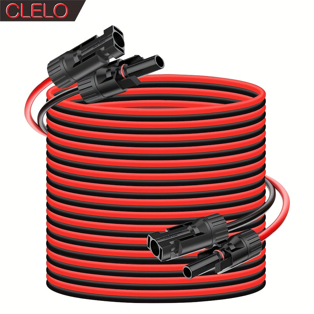 14AWG MC4 Solar Extension Cable 30FT | Male & Female Connectors, Copper Wire for RV, Car & Solar Charge Controller – ≤36V Outdoor Solar Wiring