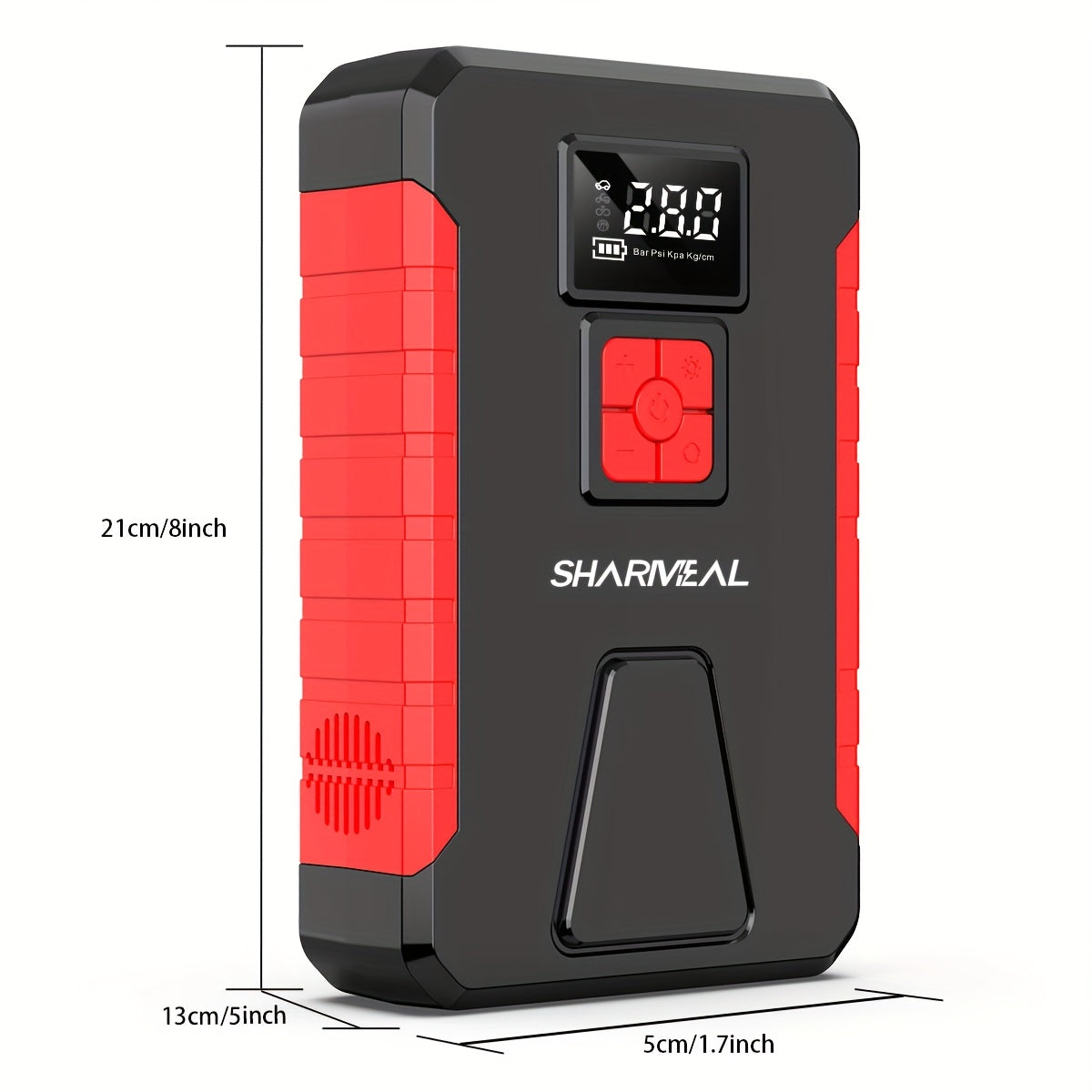 Portable Jump Starter with Air Compressor, 15000A-21000A Peak 350PSI 12V 17-in-1, Car Battery Charger with LED Light, for Cars Trucks SUVs