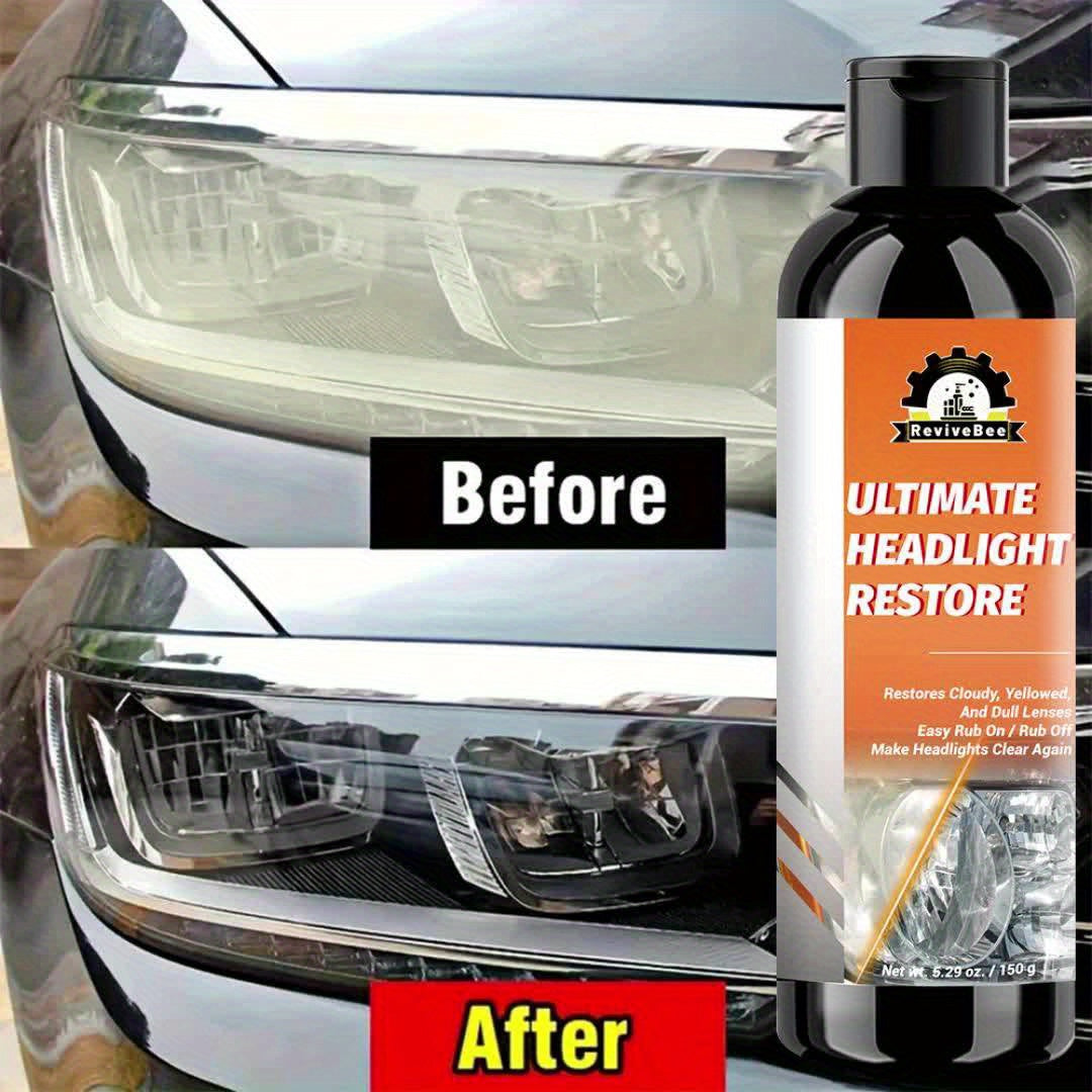 Headlight Restoration Kit No-Polish Formula, Instantly Clears Cloudy Lenses, Enhances Visibility & Brightness, Easy Car Headlight Cleaner & Repair Solution, 1-Pack / 4-Pack