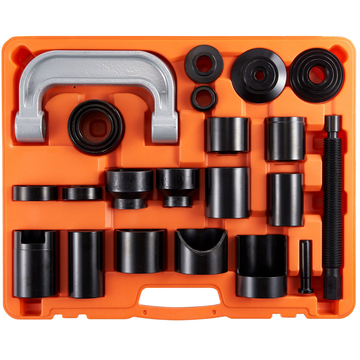 Ball Joint Press Kit 10/21/23 Pcs – Heat-Treated C-Clamp & Screw, Carbon Steel, Fits Ford, GM, Dodge, Jeep 2WD/4WD with Dana 28-60 Axles