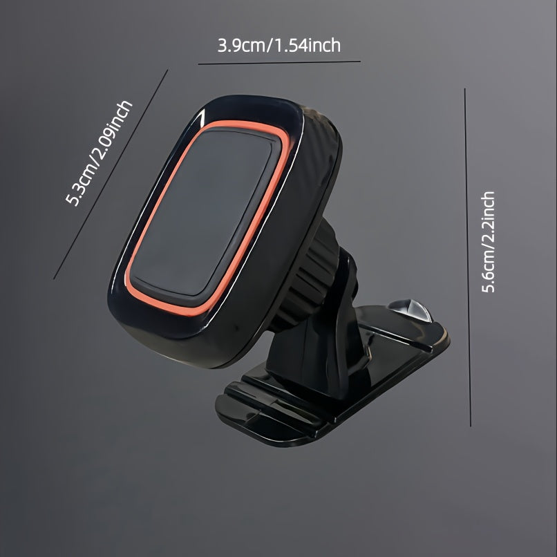VUXS Magnetic Phone Holder Dashboard – Rotatable Strong Magnet Mount for iPhone & Samsung, 4 Metal Plates & 4 Reinforced Magnets