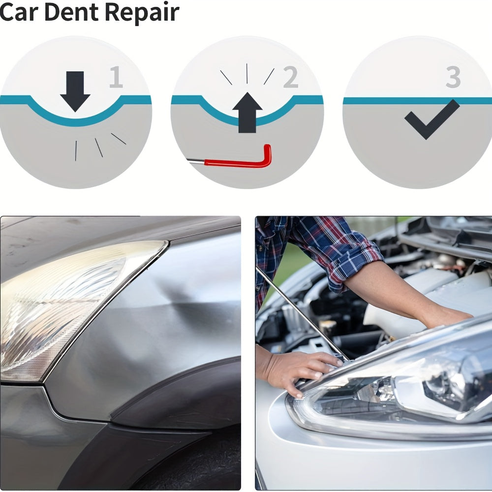 Car Lockout Tool Kit 18/23Pcs, Long Reach Grabber 67 Inch, Air Wedge Bag, Non-Marring Wedges, J-Hook Pull Hook, Stainless Steel Dent Repair Tools for Auto Body Work