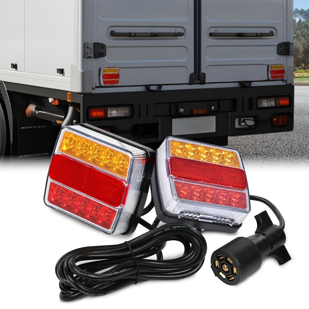 LED Magnetic Trailer Towing Light Kit – 2/5 LED Wire Lights for Trucks, RVs, Trailers, Semi Trucks 12V-24V