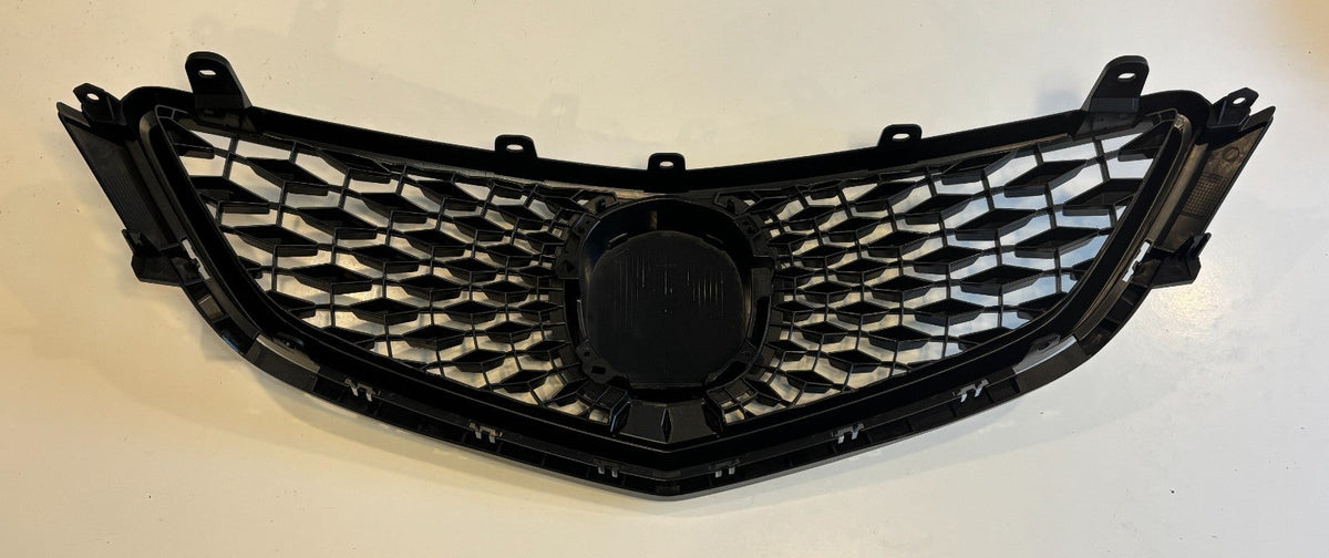 For 2015-2017 Acura TLX 2018-2020 Style Gloss Black Front Grille With OEM Emblem
