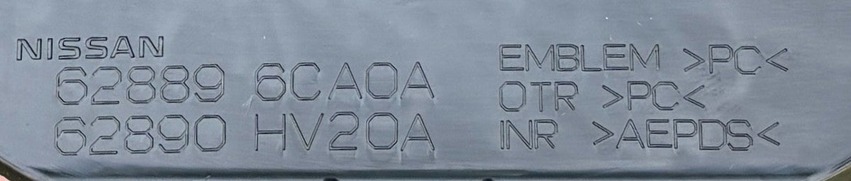 NISSAN ALTIMA Maxima NON-RADAR Front Emblem OEM 62889-6CA0A 62890-HV20A